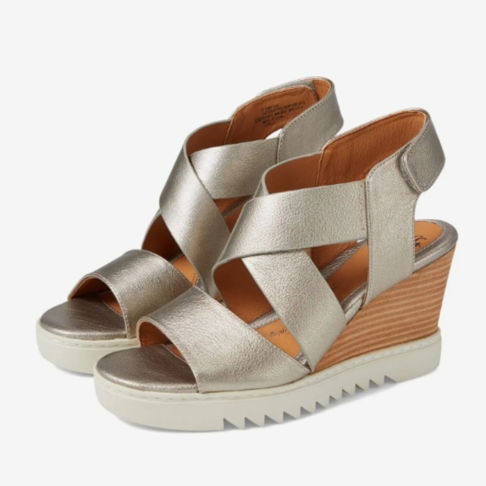 Sofft Metallic Wedge Sandals